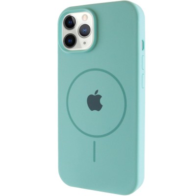 Чохол Silicone Case Full Protective (AA) with MagSafe для Apple iPhone 11 Pro Max (6.5") Бірюзовий / Marine Green Чохол Silicone Case Full Protective (AA) with MagSafe для Apple iPhone 11 Pro Max (6.5") Бірюзовий / Marine Green