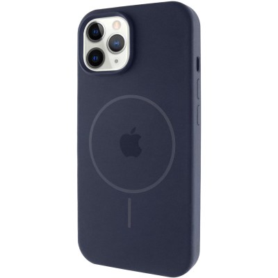 Чохол Silicone Case Full Protective (AA) with MagSafe для Apple iPhone 11 Pro Max (6.5") Темно-синій / Midnight blue