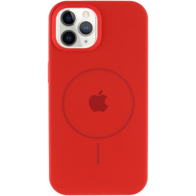 Чохол Silicone Case Full Protective (AA) with MagSafe для Apple iPhone 12 Pro / 12 (6.1") Червоний / Red Чохол Silicone Case Full Protective (AA) with MagSafe для Apple iPhone 12 Pro / 12 (6.1") Червоний / Red