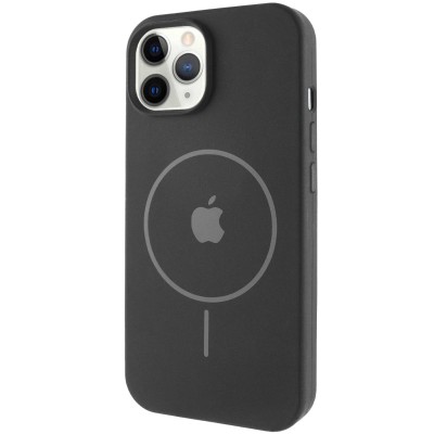 Чохол Silicone Case Full Protective (AA) with MagSafe для Apple iPhone 12 Pro Max (6.7") Чорний / Black