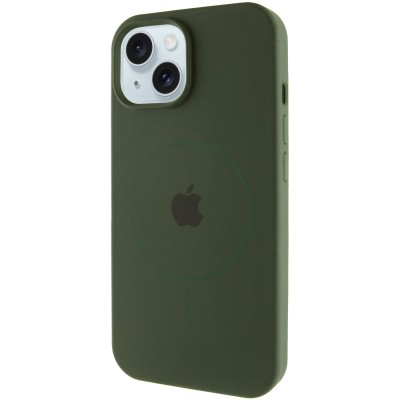Чохол Silicone Case Full Protective (AA) with MagSafe для Apple iPhone 13 (6.1") Зелений / Cyprus Green Чохол Silicone Case Full Protective (AA) with MagSafe для Apple iPhone 13 (6.1") Зелений / Cyprus Green