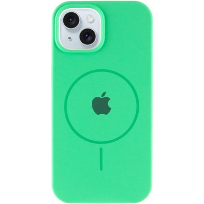 Чохол Silicone Case Full Protective (AA) with MagSafe для Apple iPhone 14 (6.1") Зелений / Spearmint