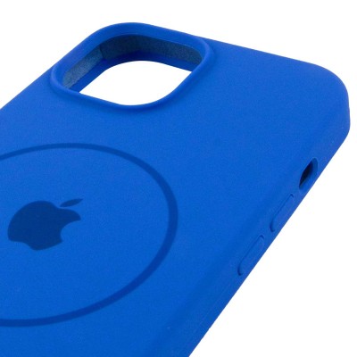 Чохол Silicone Case Full Protective (AA) with MagSafe для Apple iPhone 14 (6.1") Синій / Capri Blue