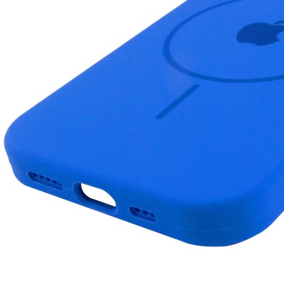 Чохол Silicone Case Full Protective (AA) with MagSafe для Apple iPhone 14 (6.1") Синій / Capri Blue