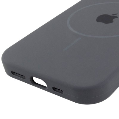 Чохол Silicone Case Full Protective (AA) with MagSafe для Apple iPhone 14 (6.1") Сірий / Dark Gray Чохол Silicone Case Full Protective (AA) with MagSafe для Apple iPhone 14 (6.1") Сірий / Dark Gray