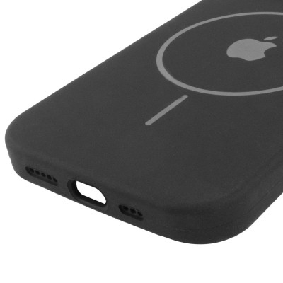 Чохол Silicone Case Full Protective (AA) with MagSafe для Apple iPhone 14 (6.1") Чорний / Black Чохол Silicone Case Full Protective (AA) with MagSafe для Apple iPhone 14 (6.1") Чорний / Black
