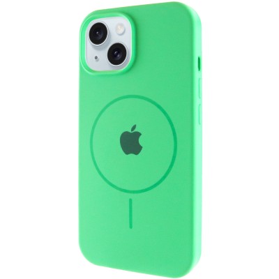 Чохол Silicone Case Full Protective (AA) with MagSafe для Apple iPhone 14 Plus (6.7") Зелений / Spearmint Чохол Silicone Case Full Protective (AA) with MagSafe для Apple iPhone 14 Plus (6.7") Зелений / Spearmint