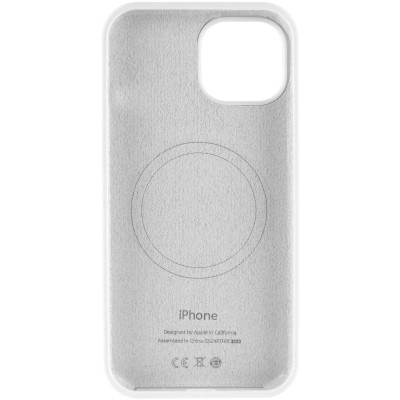 Чохол Silicone Case Full Protective (AA) with MagSafe для Apple iPhone 15 (6.1") Білий / White Чохол Silicone Case Full Protective (AA) with MagSafe для Apple iPhone 15 (6.1") Білий / White
