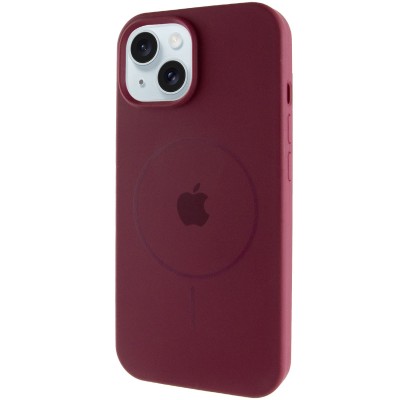 Чохол Silicone Case Full Protective (AA) with MagSafe для Apple iPhone 15 (6.1") Бордовий / Plum Чохол Silicone Case Full Protective (AA) with MagSafe для Apple iPhone 15 (6.1") Бордовий / Plum