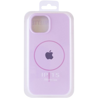 Чохол Silicone Case Full Protective (AA) with MagSafe для Apple iPhone 15 (6.1") Бузковий / Lilac Чохол Silicone Case Full Protective (AA) with MagSafe для Apple iPhone 15 (6.1") Бузковий / Lilac