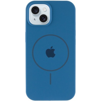 Чохол Silicone Case Full Protective (AA) with MagSafe для Apple iPhone 15 (6.1") Синій / Denim Blue Чохол Silicone Case Full Protective (AA) with MagSafe для Apple iPhone 15 (6.1") Синій / Denim Blue