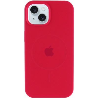 Чохол Silicone Case Full Protective (AA) with MagSafe для Apple iPhone 15 (6.1") Червоний / Deep Red Чохол Silicone Case Full Protective (AA) with MagSafe для Apple iPhone 15 (6.1") Червоний / Deep Red