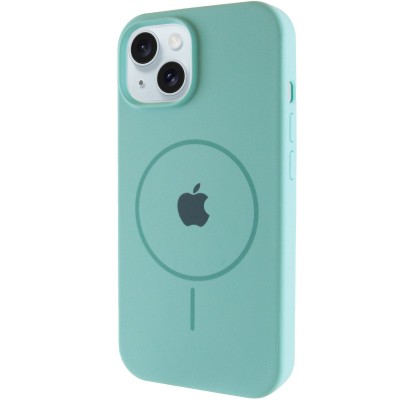 Чохол Silicone Case Full Protective (AA) with MagSafe для Apple iPhone 15 Plus (6.7") Бірюзовий / Marine Green Чохол Silicone Case Full Protective (AA) with MagSafe для Apple iPhone 15 Plus (6.7") Бірюзовий / Marine Green