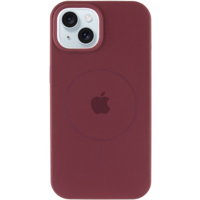 Чохол Silicone Case Full Protective (AA) with MagSafe для Apple iPhone 15 Plus (6.7") Бордовий / Plum Чохол Silicone Case Full Protective (AA) with MagSafe для Apple iPhone 15 Plus (6.7") Бордовий / Plum