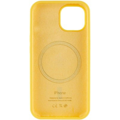 Чохол Silicone Case Full Protective (AA) with MagSafe для Apple iPhone 15 Plus (6.7") Жовтий / Yellow Чохол Silicone Case Full Protective (AA) with MagSafe для Apple iPhone 15 Plus (6.7") Жовтий / Yellow