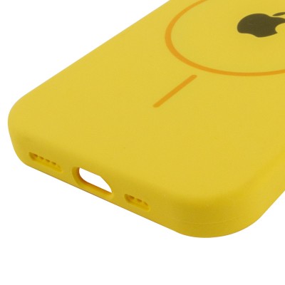 Чохол Silicone Case Full Protective (AA) with MagSafe для Apple iPhone 15 Plus (6.7") Жовтий / Yellow Чохол Silicone Case Full Protective (AA) with MagSafe для Apple iPhone 15 Plus (6.7") Жовтий / Yellow
