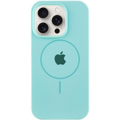 Чохол Silicone Case Full Protective (AA) with MagSafe для Apple iPhone 16 Pro (6.3") Бірюзовий / Light Turquoise