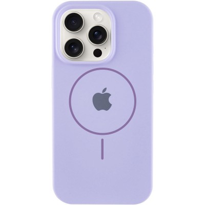 Чохол Silicone Case Full Protective (AA) with MagSafe для Apple iPhone 16 Pro (6.3") Бузковий / Dasheen Чохол Silicone Case Full Protective (AA) with MagSafe для Apple iPhone 16 Pro (6.3") Бузковий / Dasheen