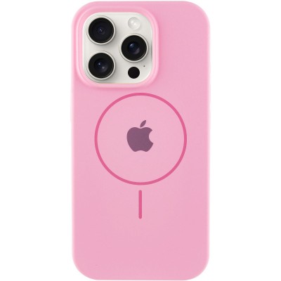 Чохол Silicone Case Full Protective (AA) with MagSafe для Apple iPhone 16 Pro (6.3") Рожевий / Light pink Чохол Silicone Case Full Protective (AA) with MagSafe для Apple iPhone 16 Pro (6.3") Рожевий / Light pink