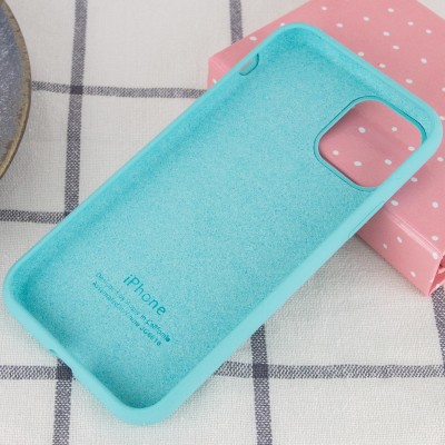 Чохол Silicone Case Full Protective (AA) для Apple iPhone 11 Pro (5.8") Бірюзовий / Marine Green Чохол Silicone Case Full Protective (AA) для Apple iPhone 11 Pro (5.8") Бірюзовий / Marine Green