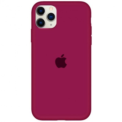 Чохол Silicone Case Full Protective (AA) для Apple iPhone 11 Pro Max (6.5") Бордовий / Maroon Чохол Silicone Case Full Protective (AA) для Apple iPhone 11 Pro Max (6.5") Бордовий / Maroon