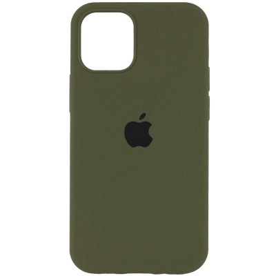 Чохол Silicone Case Full Protective (AA) для Apple iPhone 12 Pro Max (6.7") Зелений / Dark Olive Чохол Silicone Case Full Protective (AA) для Apple iPhone 12 Pro Max (6.7") Зелений / Dark Olive