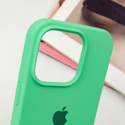 Чохол Silicone Case Full Protective (AA) для Apple iPhone 14 Pro (6.1") Зелений / Spearmint Чохол Silicone Case Full Protective (AA) для Apple iPhone 14 Pro (6.1") Зелений / Spearmint