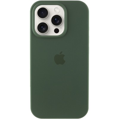 Чохол Silicone Case Full Protective (AA) для Apple iPhone 15 Pro (6.1") Зелений / Cyprus Green Чохол Silicone Case Full Protective (AA) для Apple iPhone 15 Pro (6.1") Зелений / Cyprus Green