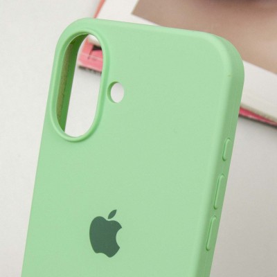 Чохол Silicone Case Full Protective (AA) для Apple iPhone 16 (6.1") Зелений / Pistachio Чохол Silicone Case Full Protective (AA) для Apple iPhone 16 (6.1") Зелений / Pistachio