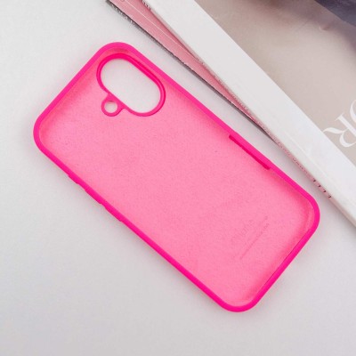 Чохол Silicone Case Full Protective (AA) для Apple iPhone 16 (6.1") Рожевий / Barbie pink Чохол Silicone Case Full Protective (AA) для Apple iPhone 16 (6.1") Рожевий / Barbie pink