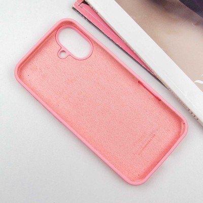 Чохол Silicone Case Full Protective (AA) для Apple iPhone 16 (6.1") Рожевий / Light pink Чохол Silicone Case Full Protective (AA) для Apple iPhone 16 (6.1") Рожевий / Light pink