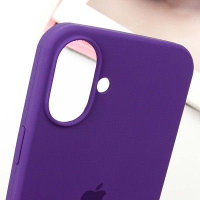 Чохол Silicone Case Full Protective (AA) для Apple iPhone 16 (6.1") Фіолетовий / Amethyst