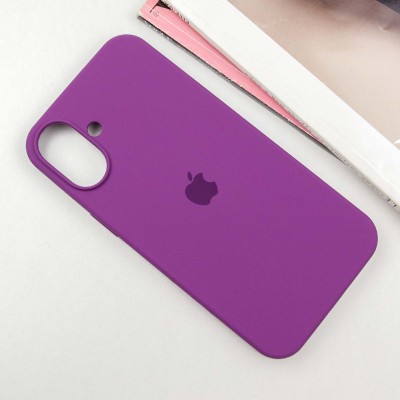 Чохол Silicone Case Full Protective (AA) для Apple iPhone 16 (6.1") Фіолетовий / Grape Чохол Silicone Case Full Protective (AA) для Apple iPhone 16 (6.1") Фіолетовий / Grape