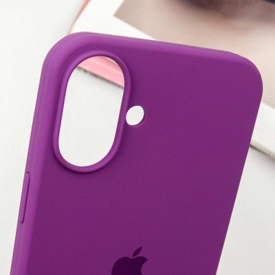 Чохол Silicone Case Full Protective (AA) для Apple iPhone 16 (6.1") Фіолетовий / Grape Чохол Silicone Case Full Protective (AA) для Apple iPhone 16 (6.1") Фіолетовий / Grape