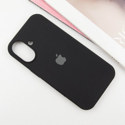 Чохол Silicone Case Full Protective (AA) для Apple iPhone 16 (6.1") Чорний / Black Чохол Silicone Case Full Protective (AA) для Apple iPhone 16 (6.1") Чорний / Black