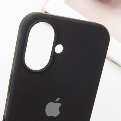 Чохол Silicone Case Full Protective (AA) для Apple iPhone 16 (6.1") Чорний / Black Чохол Silicone Case Full Protective (AA) для Apple iPhone 16 (6.1") Чорний / Black