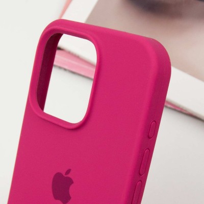 Чохол Silicone Case Full Protective (AA) для Apple iPhone 16 Pro (6.3") Червоний / Rose Red Чохол Silicone Case Full Protective (AA) для Apple iPhone 16 Pro (6.3") Червоний / Rose Red