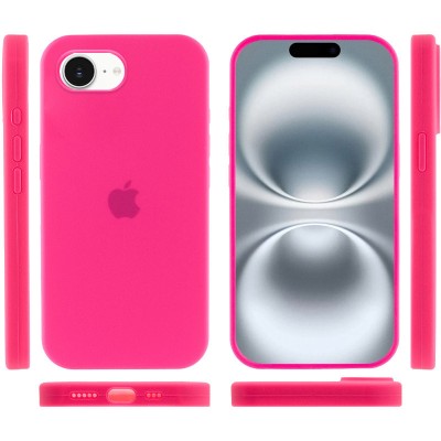 Чохол Silicone Case Full Protective (AA) для Apple iPhone 16e (6.1") Рожевий / Barbie pink Чохол Silicone Case Full Protective (AA) для Apple iPhone 16e (6.1") Рожевий / Barbie pink