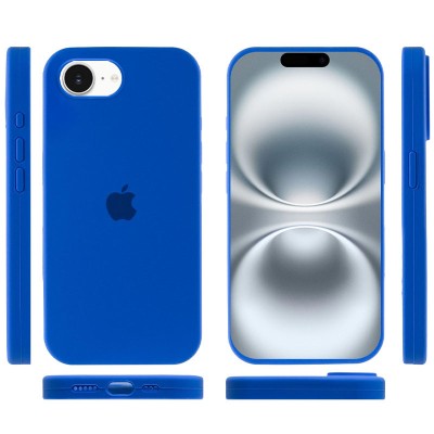 Чохол Silicone Case Full Protective (AA) для Apple iPhone 16e (6.1") Синій / Capri Blue Чохол Silicone Case Full Protective (AA) для Apple iPhone 16e (6.1") Синій / Capri Blue