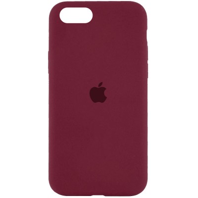 Чохол Silicone Case Full Protective (AA) для Apple iPhone SE (2020) Бордовий / Plum Чохол Silicone Case Full Protective (AA) для Apple iPhone SE (2020) Бордовий / Plum
