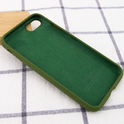 Чохол Silicone Case Full Protective (AA) для Apple iPhone SE (2020) Зелений / Dark Olive Чохол Silicone Case Full Protective (AA) для Apple iPhone SE (2020) Зелений / Dark Olive