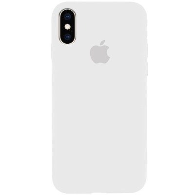 Чохол Silicone Case Full Protective (AA) для Apple iPhone X (5.8") / XS (5.8") Білий / White Чохол Silicone Case Full Protective (AA) для Apple iPhone X (5.8") / XS (5.8") Білий / White