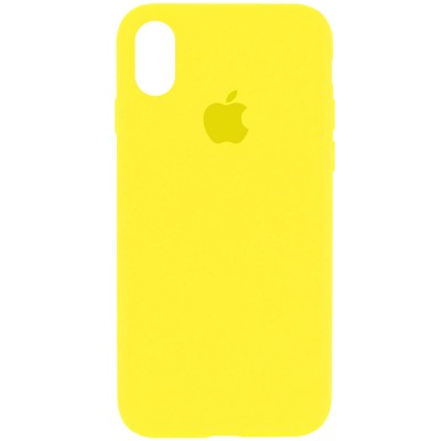 Чохол Silicone Case Full Protective (AA) для Apple iPhone X (5.8") / XS (5.8") Жовтий / Neon Yellow Чохол Silicone Case Full Protective (AA) для Apple iPhone X (5.8") / XS (5.8") Жовтий / Neon Yellow