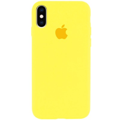 Чохол Silicone Case Full Protective (AA) для Apple iPhone X (5.8") / XS (5.8") Жовтий / Yellow Чохол Silicone Case Full Protective (AA) для Apple iPhone X (5.8") / XS (5.8") Жовтий / Yellow