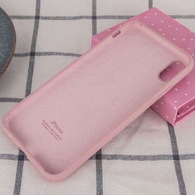 Чохол Silicone Case Full Protective (AA) для Apple iPhone X (5.8") / XS (5.8") Рожевий / Pink Sand Чохол Silicone Case Full Protective (AA) для Apple iPhone X (5.8") / XS (5.8") Рожевий / Pink Sand