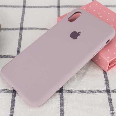 Чохол Silicone Case Full Protective (AA) для Apple iPhone X (5.8") / XS (5.8") Сірий / Lavender Чохол Silicone Case Full Protective (AA) для Apple iPhone X (5.8") / XS (5.8") Сірий / Lavender