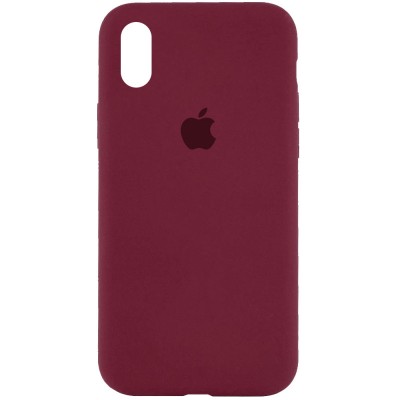 Чохол Silicone Case Full Protective (AA) для Apple iPhone XR (6.1") Бордовий / Plum Чохол Silicone Case Full Protective (AA) для Apple iPhone XR (6.1") Бордовий / Plum