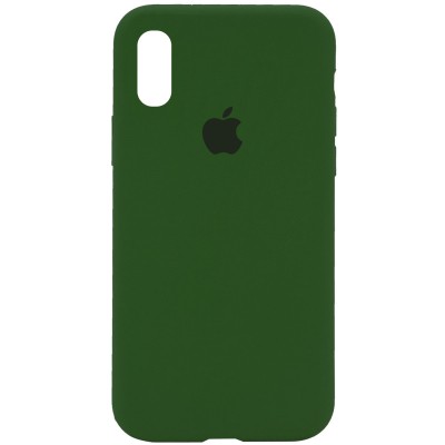 Чохол Silicone Case Full Protective (AA) для Apple iPhone XR (6.1") Зелений / Dark Olive Чохол Silicone Case Full Protective (AA) для Apple iPhone XR (6.1") Зелений / Dark Olive