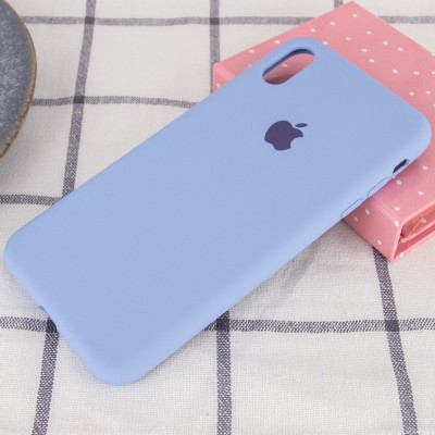 Чохол Silicone Case Full Protective (AA) для Apple iPhone XS Max (6.5") Блакитний / Lilac Blue Чохол Silicone Case Full Protective (AA) для Apple iPhone XS Max (6.5") Блакитний / Lilac Blue
