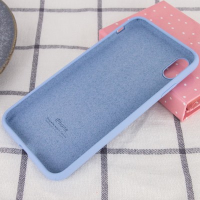 Чохол Silicone Case Full Protective (AA) для Apple iPhone XS Max (6.5") Блакитний / Lilac Blue Чохол Silicone Case Full Protective (AA) для Apple iPhone XS Max (6.5") Блакитний / Lilac Blue